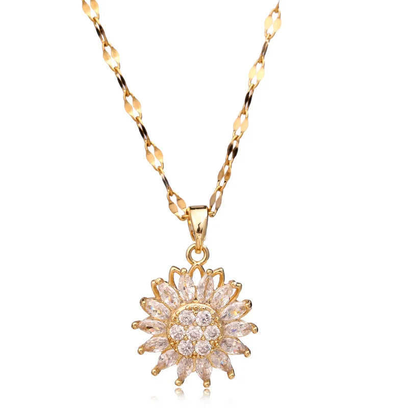 Sunflower Pendant Necklace – Radiate Joy and Elegance Every Day