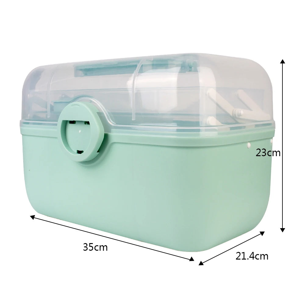 3-Layer Medicine Storage Box – Durable, Portable, and Lockable First Aid Organizer