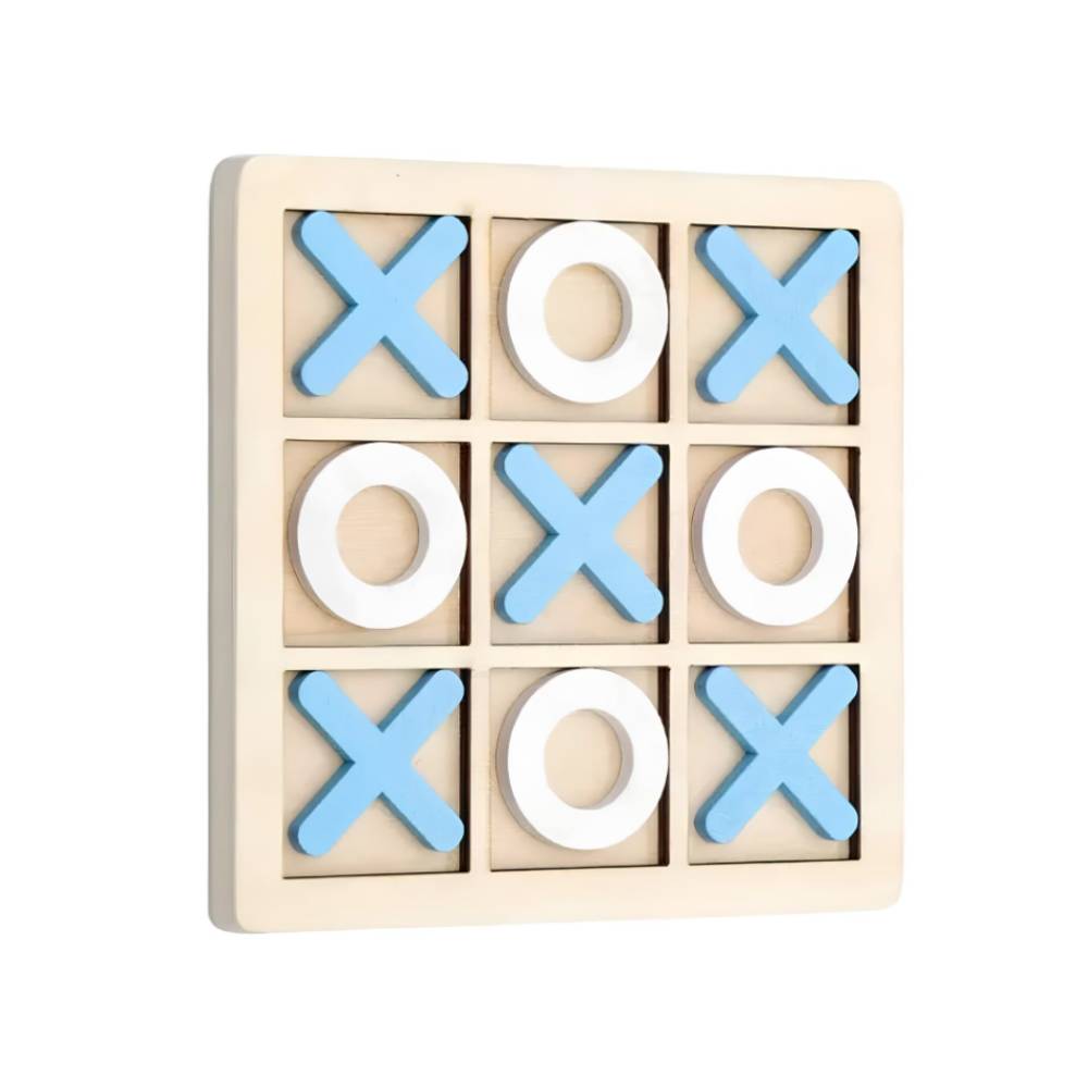 Classic Wooden Tic-Tac-Toe Board Game – Timeless Fun for All Ages