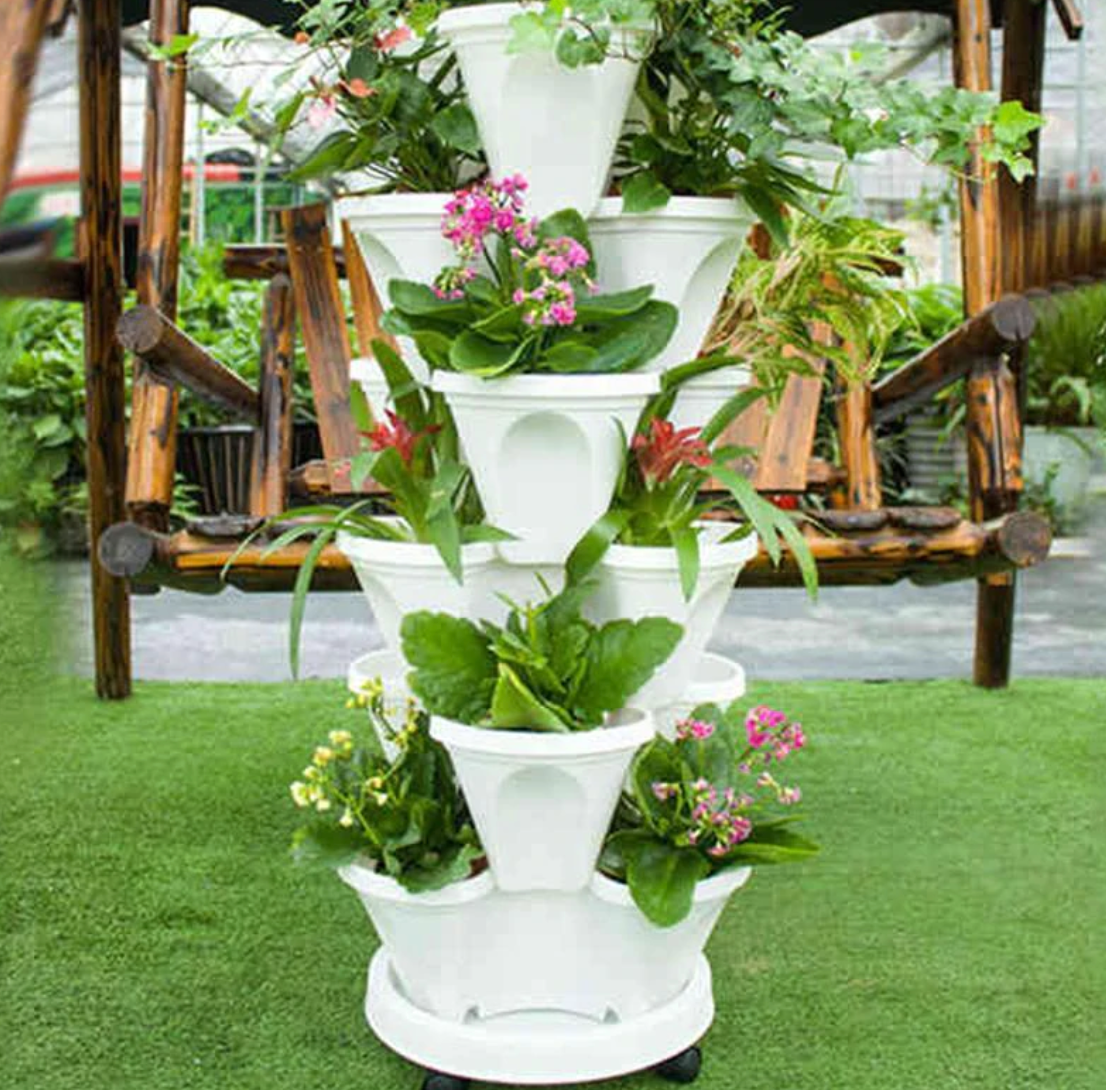 Stand Stacking Planters Strawberry Planting Pots