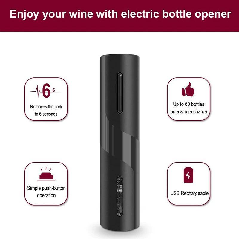 Rechargeable Electric Wine Opener | Open Any Bottle In Seconds