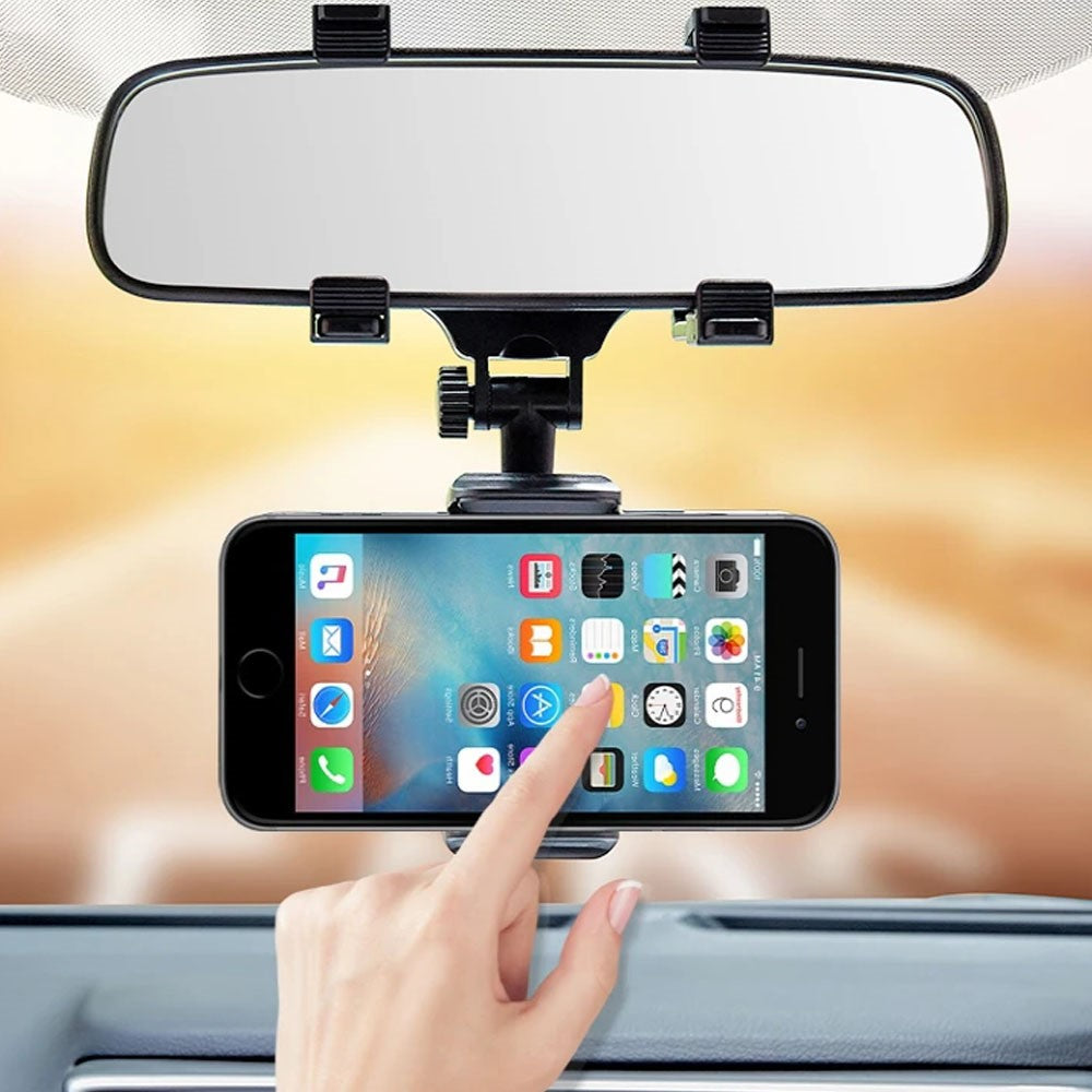 Rear View Mirror Cell Phone Holder Mount