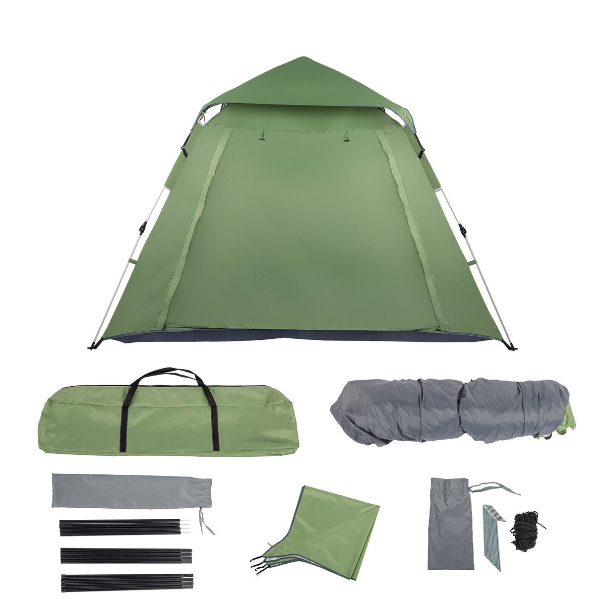 All Weather Outdoors 4 Person Waterproof Family Camping Tent