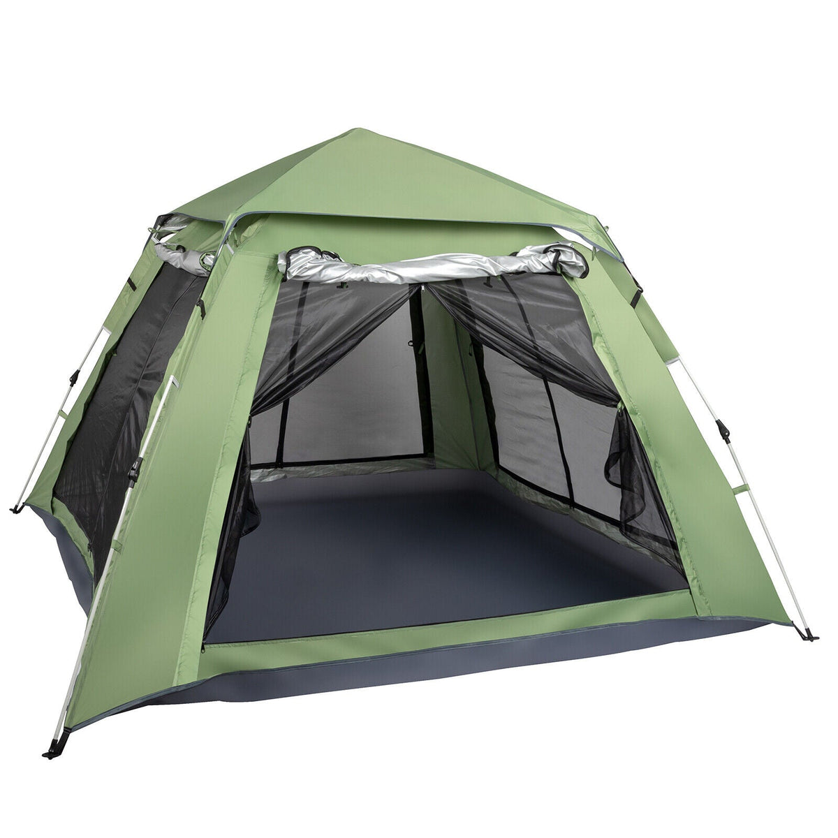 All Weather Outdoors 4 Person Waterproof Family Camping Tent