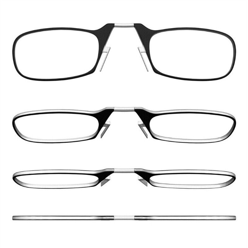 Comfortable Lightweight Anti-Slip Nose Bridge Templeless Clip Glasses