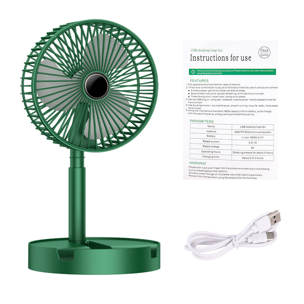 Collapsible USB Powered Indoor / Outdoor Mini Floor Desk Stand Fan