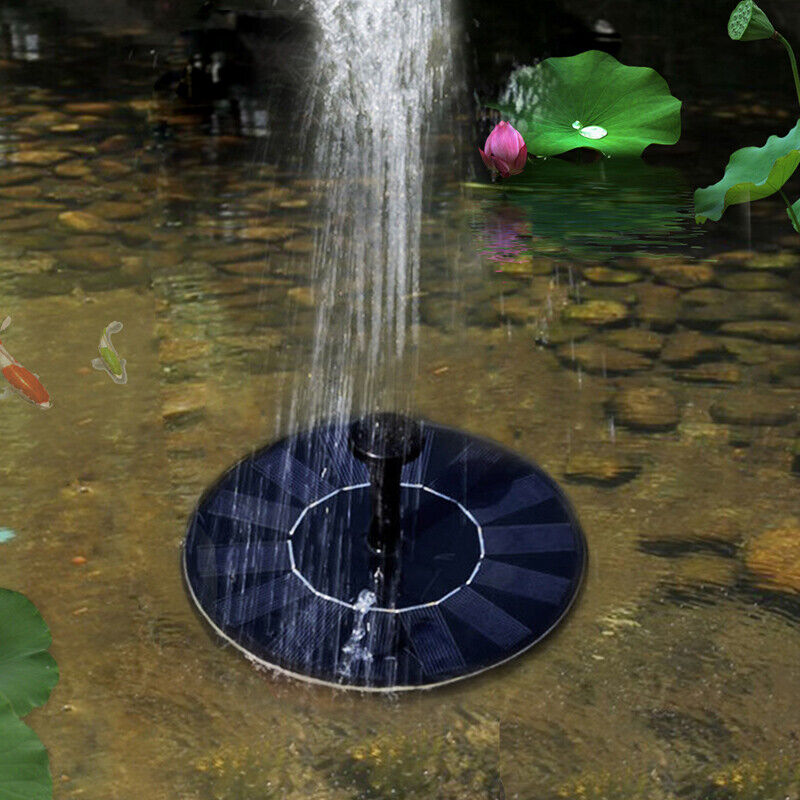 Solar Powered RBG Light Up Pond Floating Water Fountain