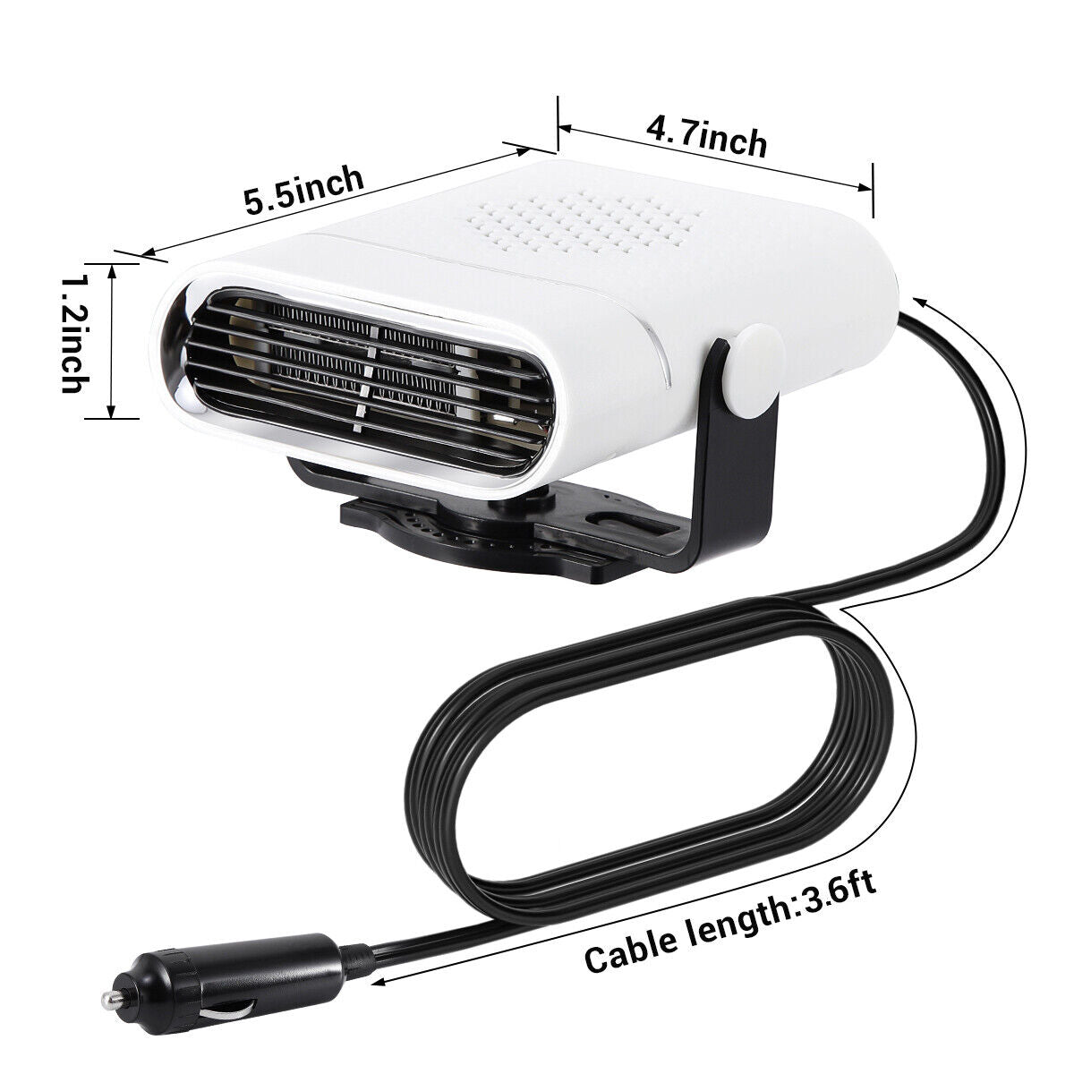 AutoWarm 12V Portable Car Heater Window Defroster