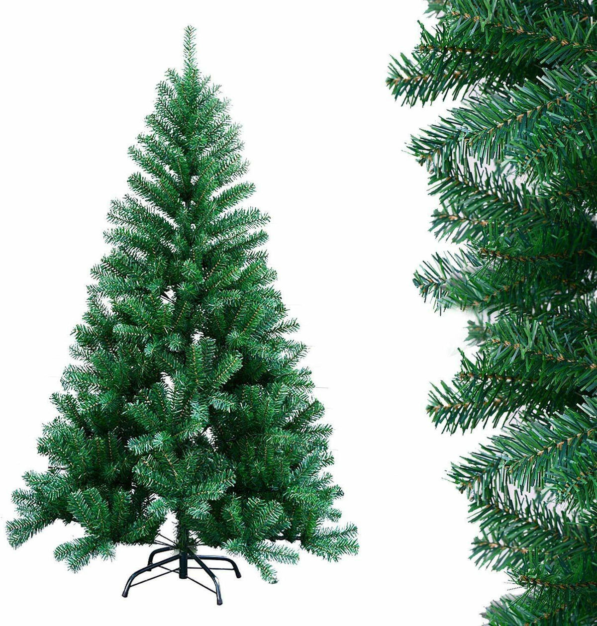 6ft Waterproof Green 700 Pines Artificial Christmas Xmas Tree With 300 LED Warm White Lights