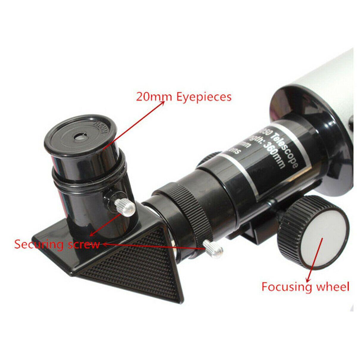 360x50mm 90x Zoom Astronomical Telescope + Tripod