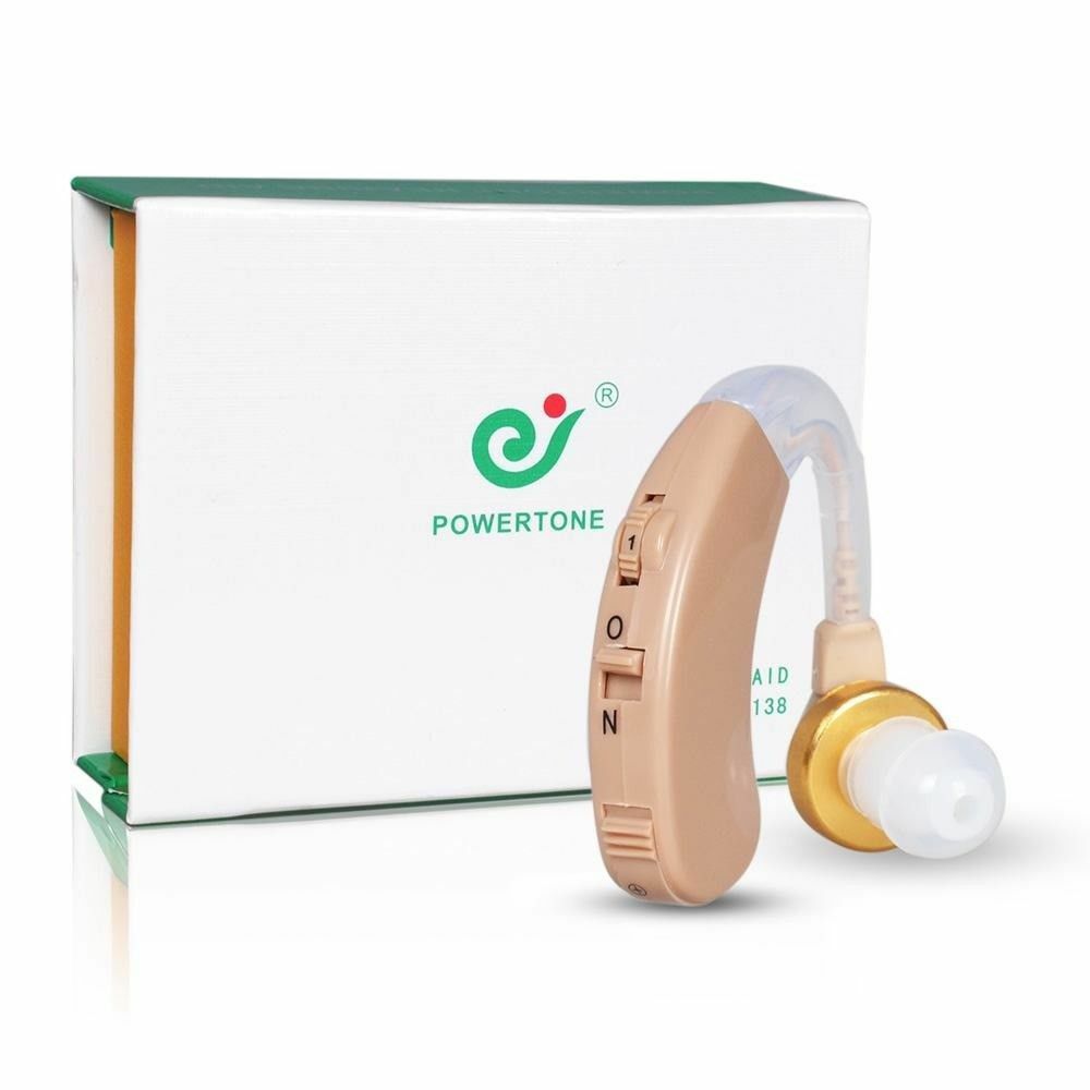 A Pair of Digital Hearing Aids Behind The Ear Sound Amplifier