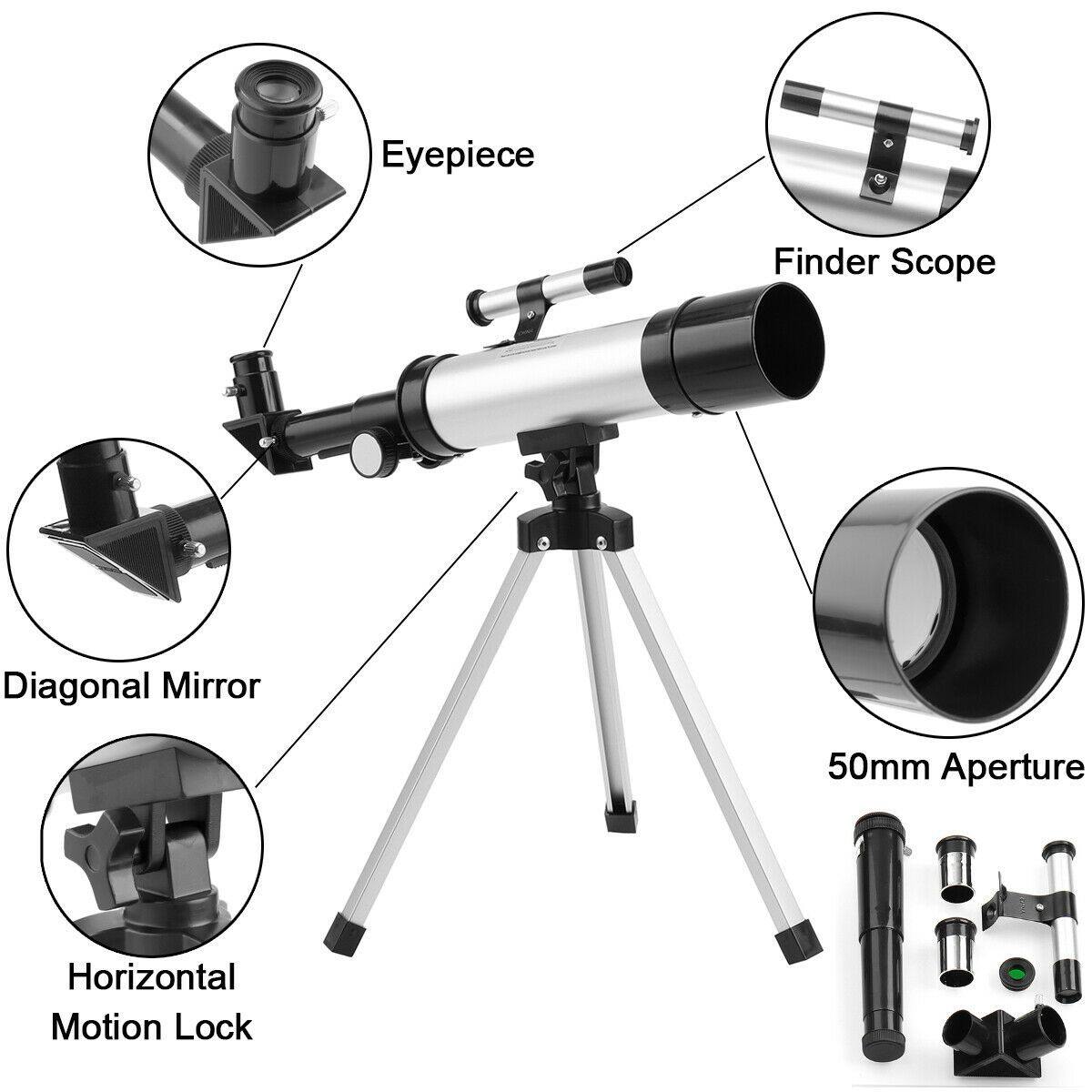 360x50mm 90x Zoom Astronomical Telescope + Tripod