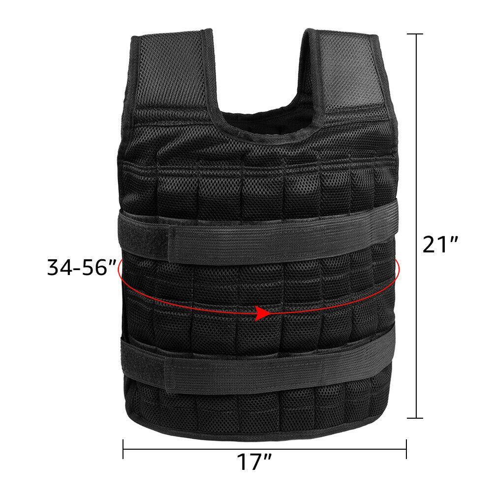 44 Pound Weighted Vest Workout Equipment | Adjustable Gym Training Empty Jacket