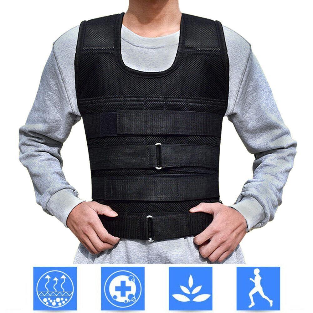 44 Pound Weighted Vest Workout Equipment | Adjustable Gym Training Empty Jacket