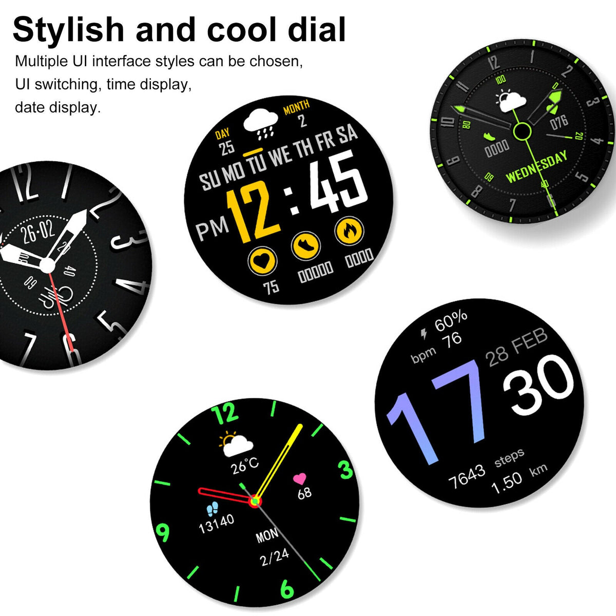 Waterproof Smart Watch For iPhone Android Samsung