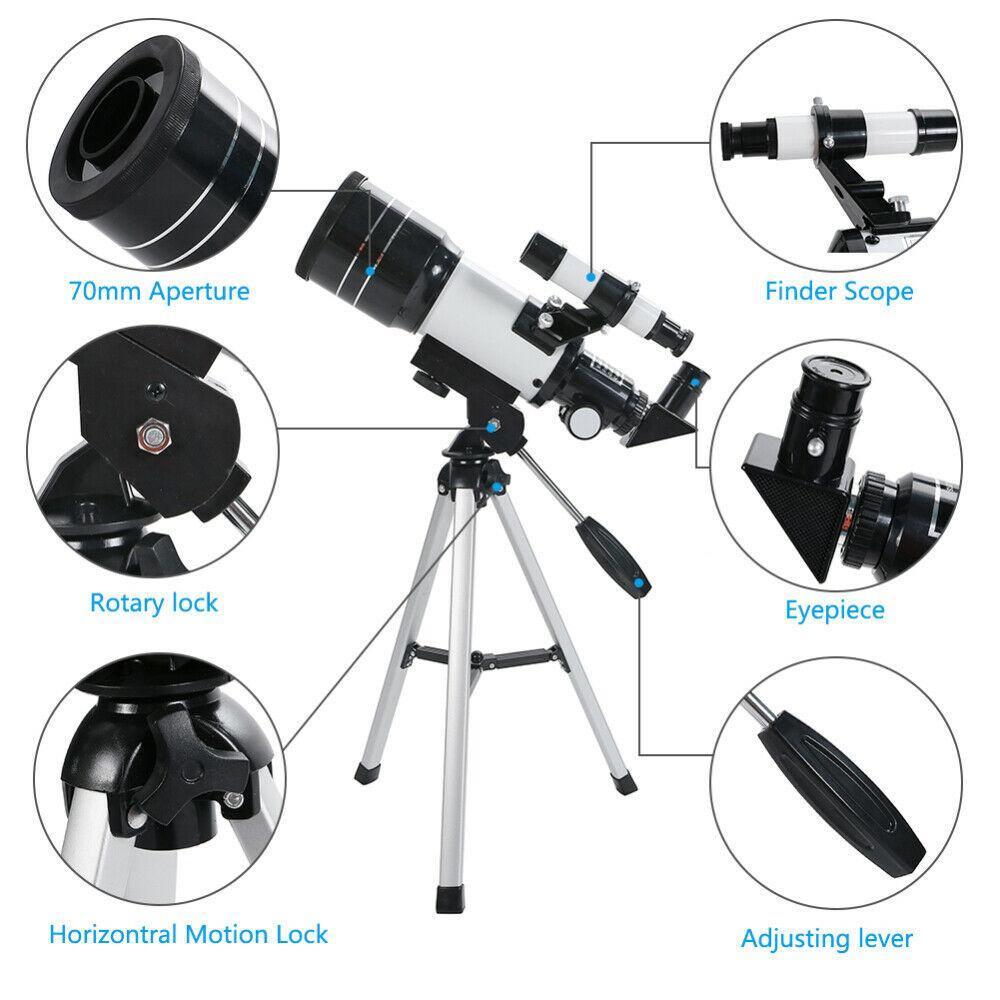 70mm Astronomical Refractor Telescope With Tripod