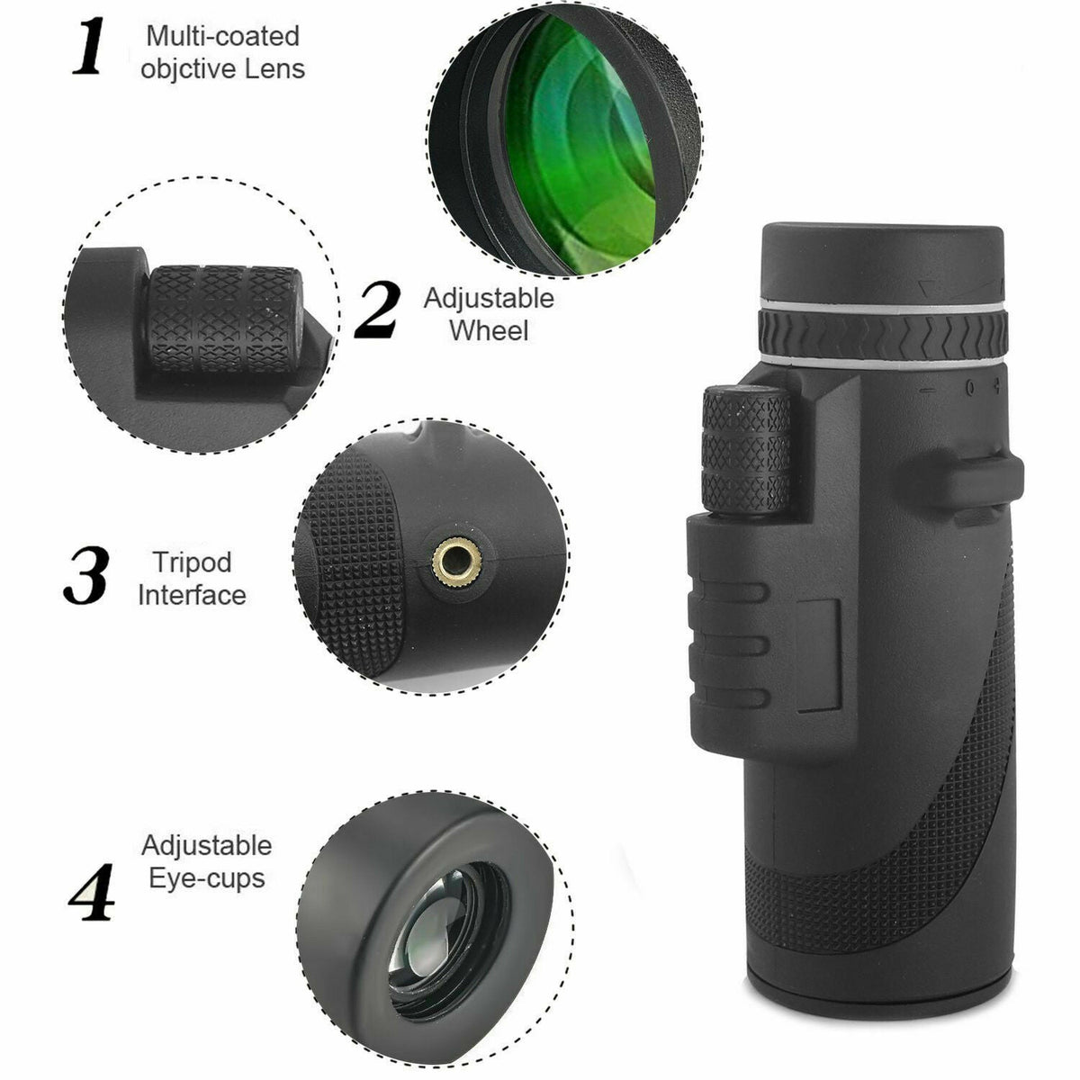 Waterproof High Definition Monocular Telescope For iPhone Samsung