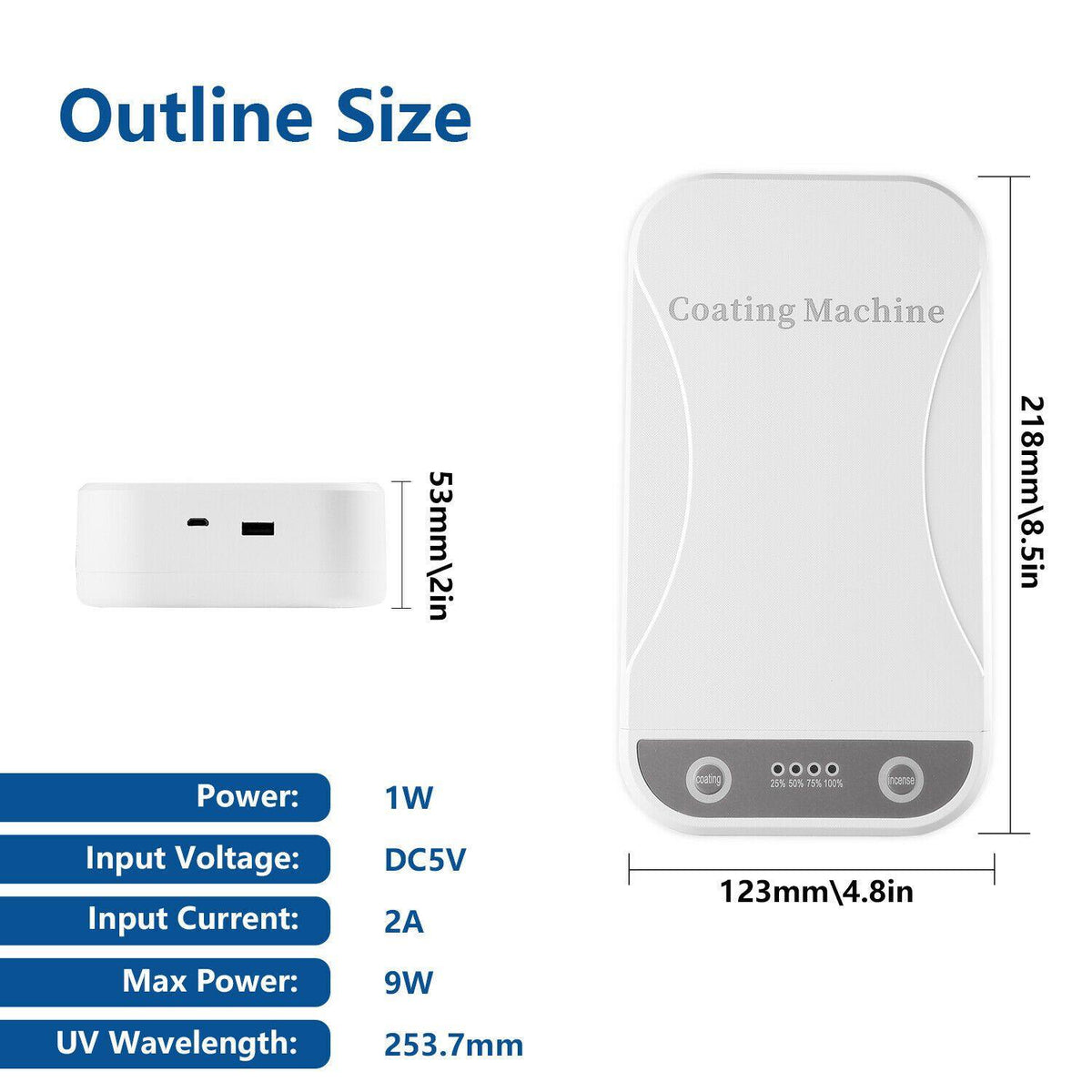 Ultraviolet Cell Phone Sterilizer Sanitizer Box Case Cleaner UVC