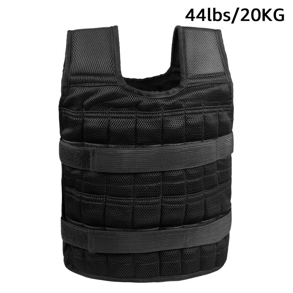 44 Pound Weighted Vest Workout Equipment | Adjustable Gym Training Empty Jacket