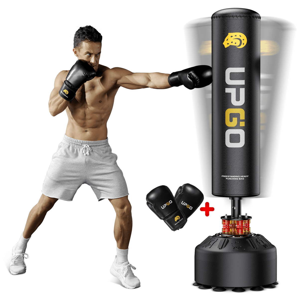 70" 205 Pound MMA Kick Boxing Punching Bag With Boxing Gloves