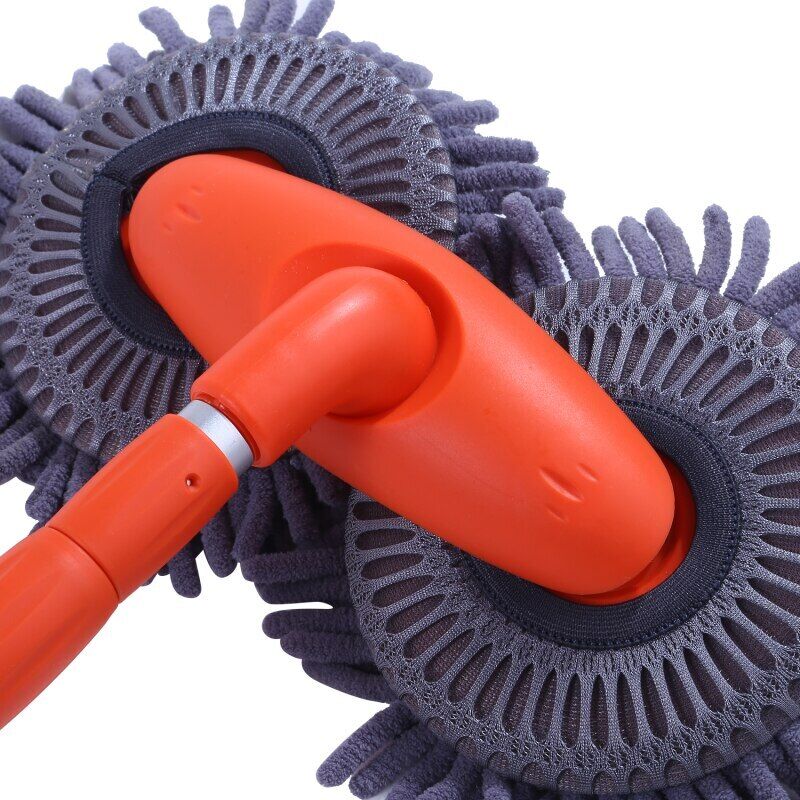 Rotating Double Head Microfiber Car Exterior Cleaner Duster Mop