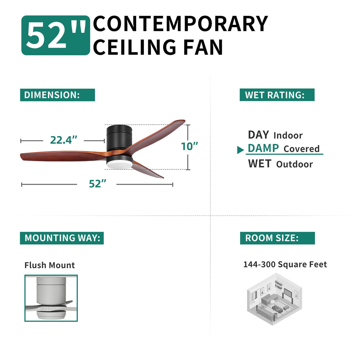 Ceiling Fan Light With Remote Control