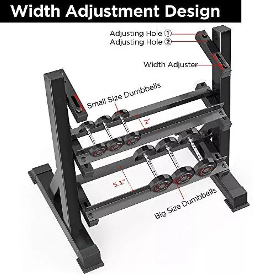 3-Tier Dumbbells Rack Stand