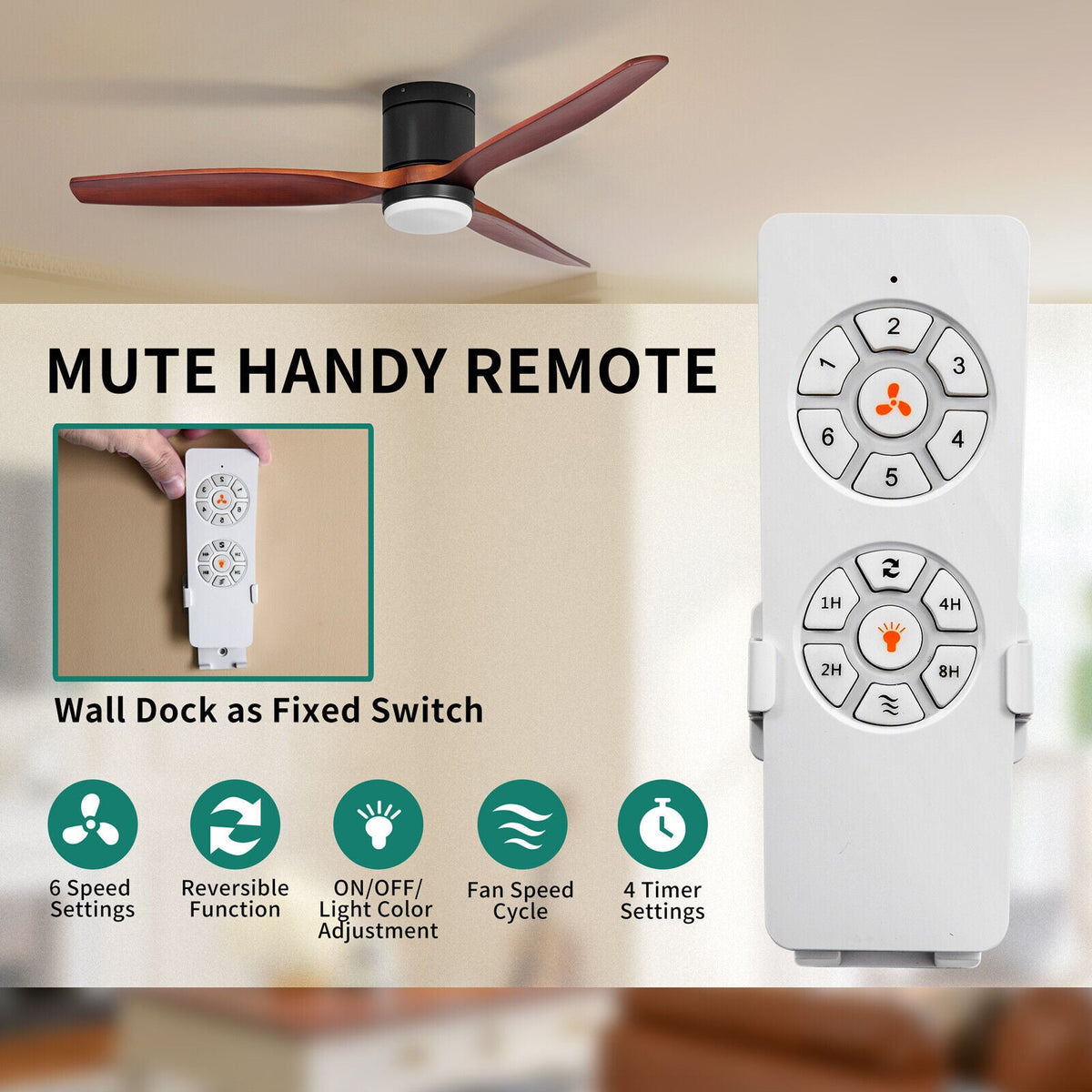 Ceiling Fan Light With Remote Control