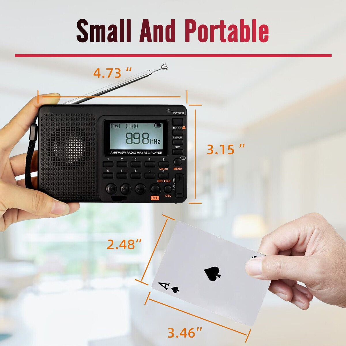 Digital Speaker Portable FM/AM SW Radio