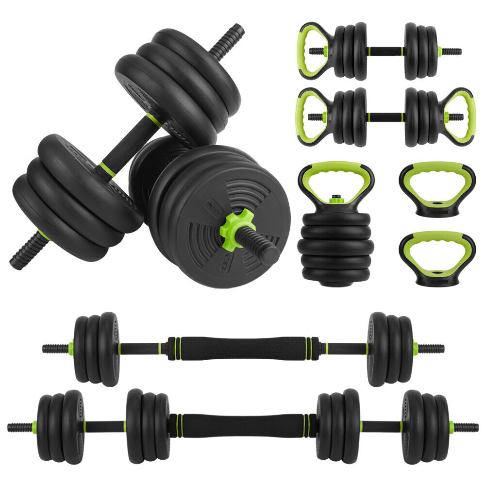 Adjustable Weight Training Barbell Dumbbell Set