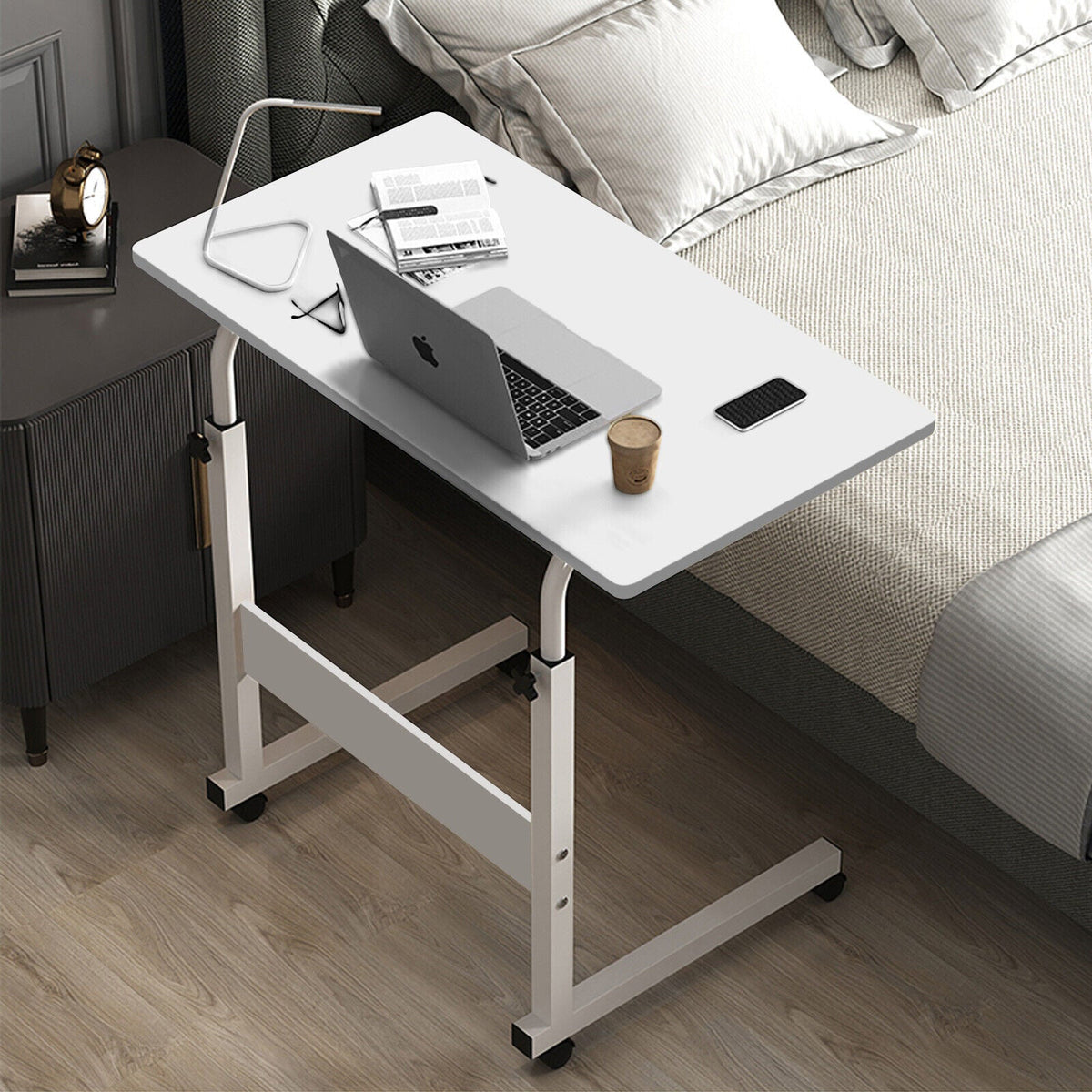 Premium Standing Wheeled Over The Bed Laptop Breakfast Table