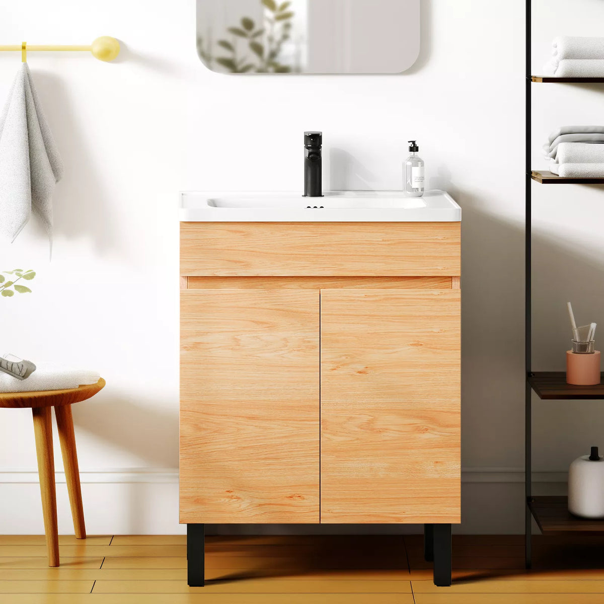 All-in-One Bathroom Vanity Cabinet with Sink