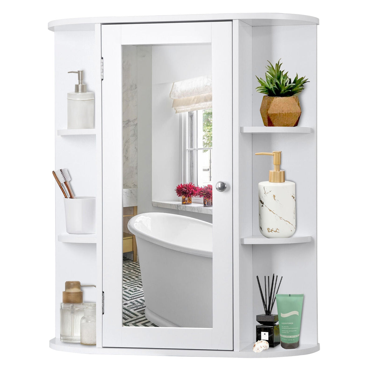 Wall Mounted Bathroom Cabinet With Mirror