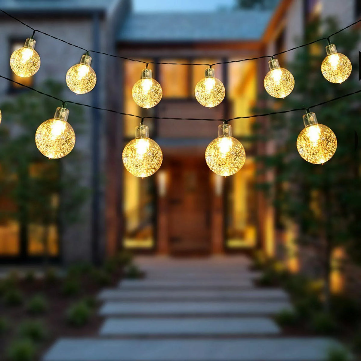 Solar Powered 30 Led String Light Garden Path Yard Decor Lamp