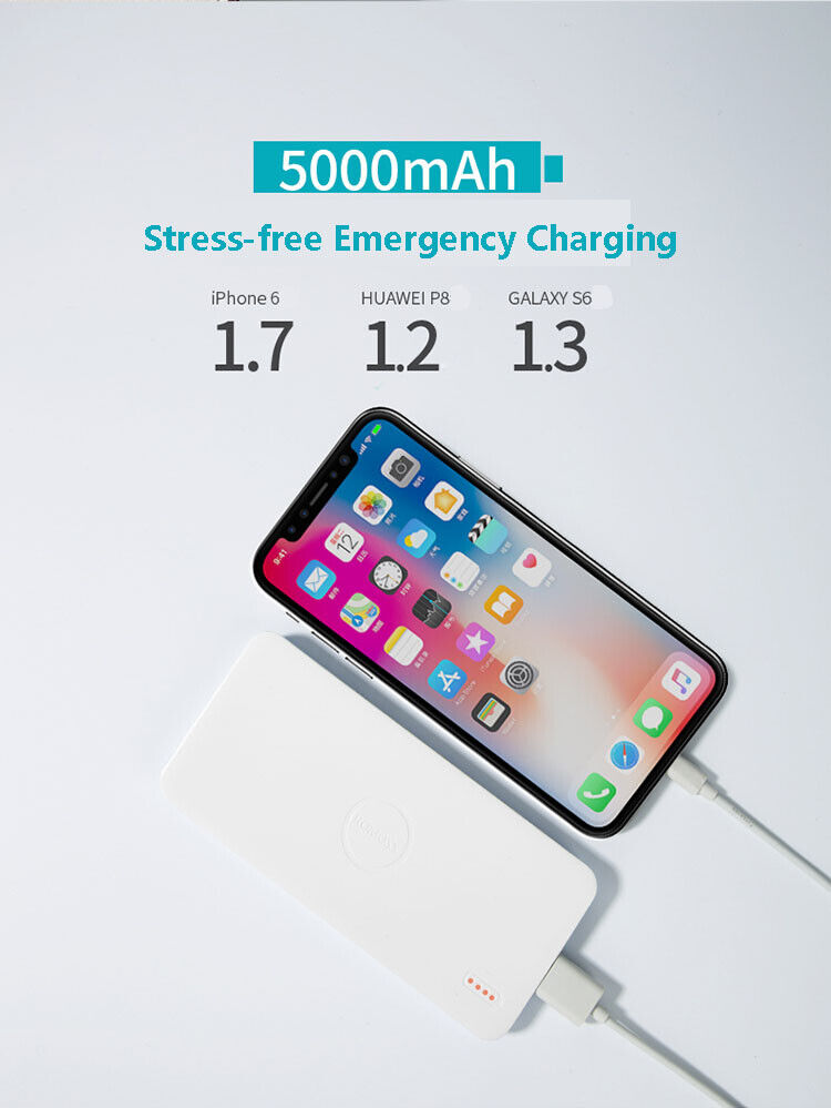 5000mAh Dual USB Pocket Power Bank External Battery