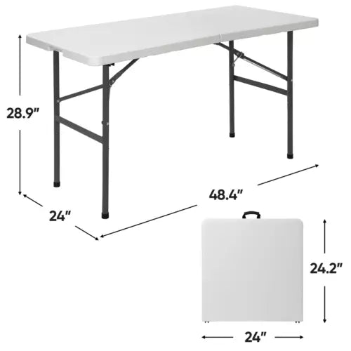 4 FT Folding Table for Party Dining In/Outdoor