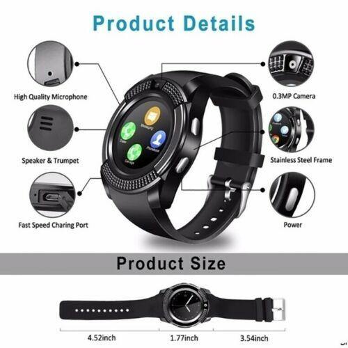 Waterproof Bluetooth Smart Watch Phone Mate Fitness Tracker For All Smart Phone