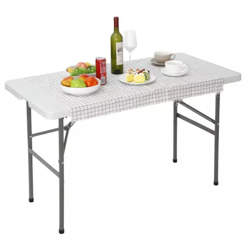 4 FT Folding Table for Party Dining In/Outdoor