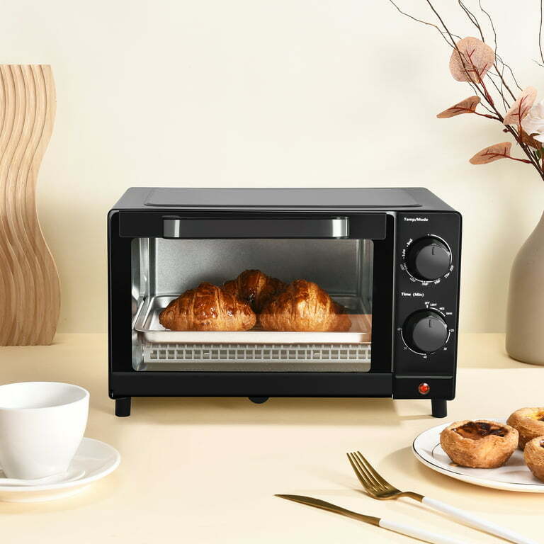 Black 4 Slice Toaster Oven with 3 Setting