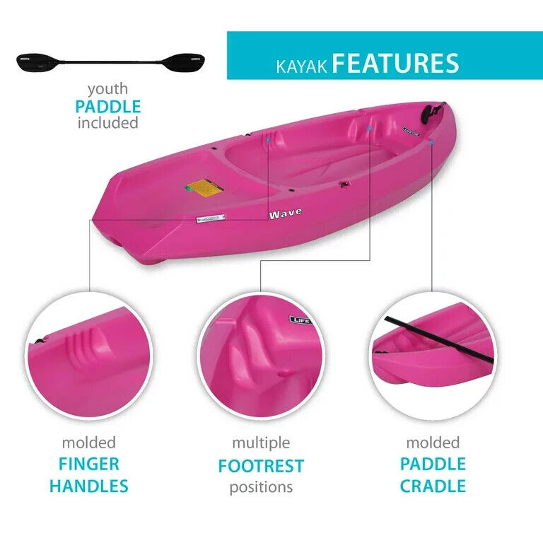 6 ft Youth Kayak, Pink