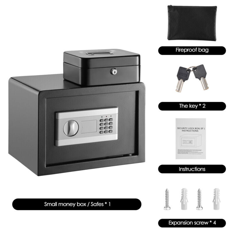 Safe Box Electronic Digital Keypad Lock Security Home Office Cash Jewelry