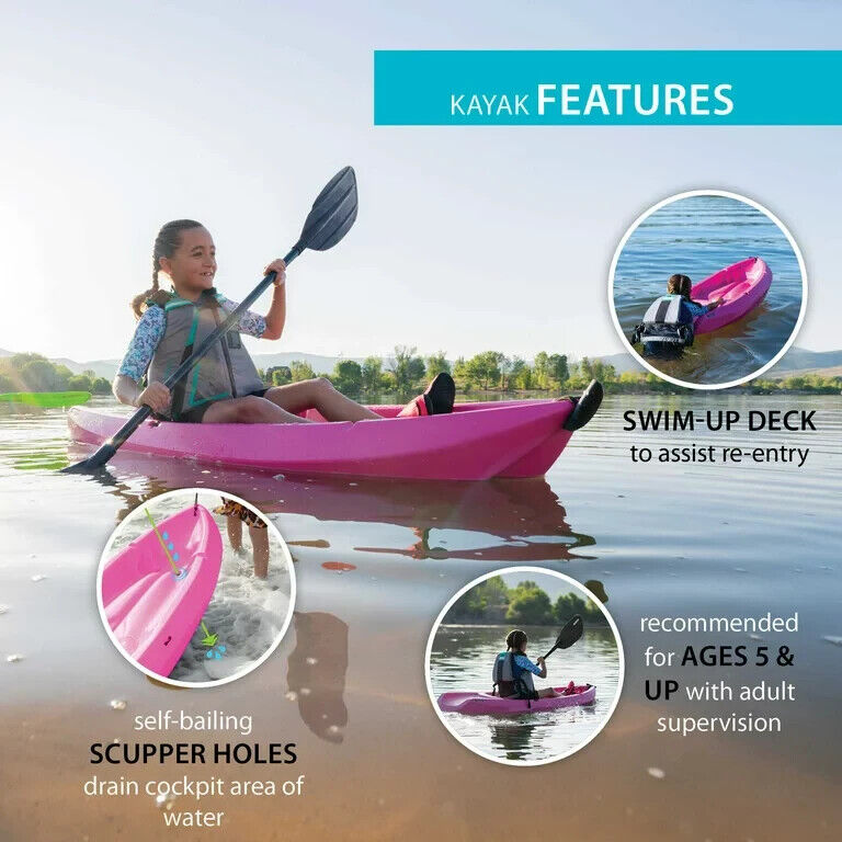 6 ft Youth Kayak, Pink