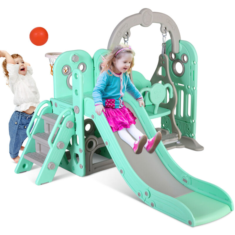 Toddler Slide and Swing Set Indoor Outdoor Playground kids Climber Slide Playset