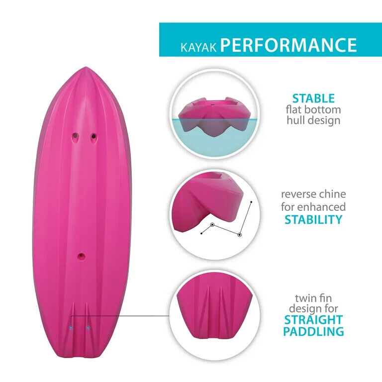 6 ft Youth Kayak, Pink