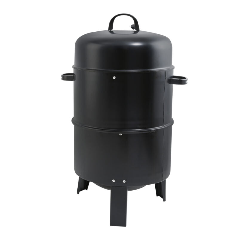 32" Charcoal Smoker Grill BBQ 3IN1 Outdoor Vertical Smoke Portable Meat Cooker