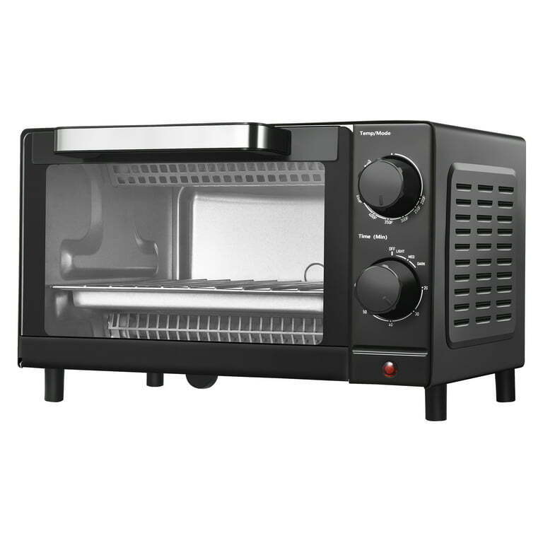 Black 4 Slice Toaster Oven with 3 Setting