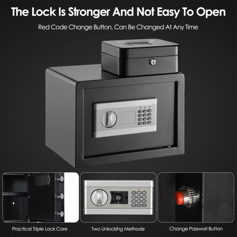 Safe Box Electronic Digital Keypad Lock Security Home Office Cash Jewelry