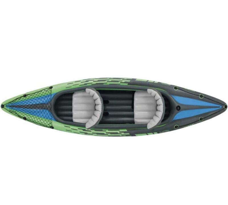 2-Person Inflatable Kayak: Resistant Material, Powerful Pump, Double Air Chamber