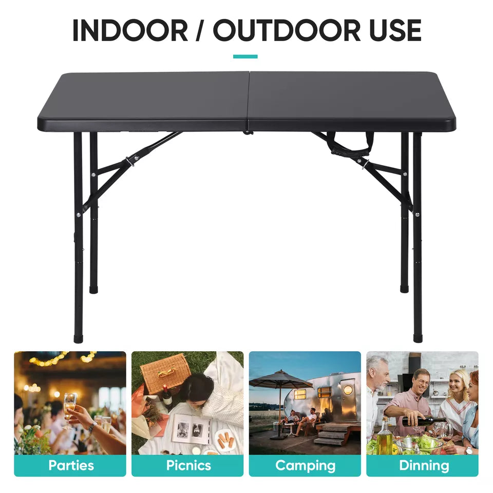 4 FT Folding Table for Party Dining In/Outdoor