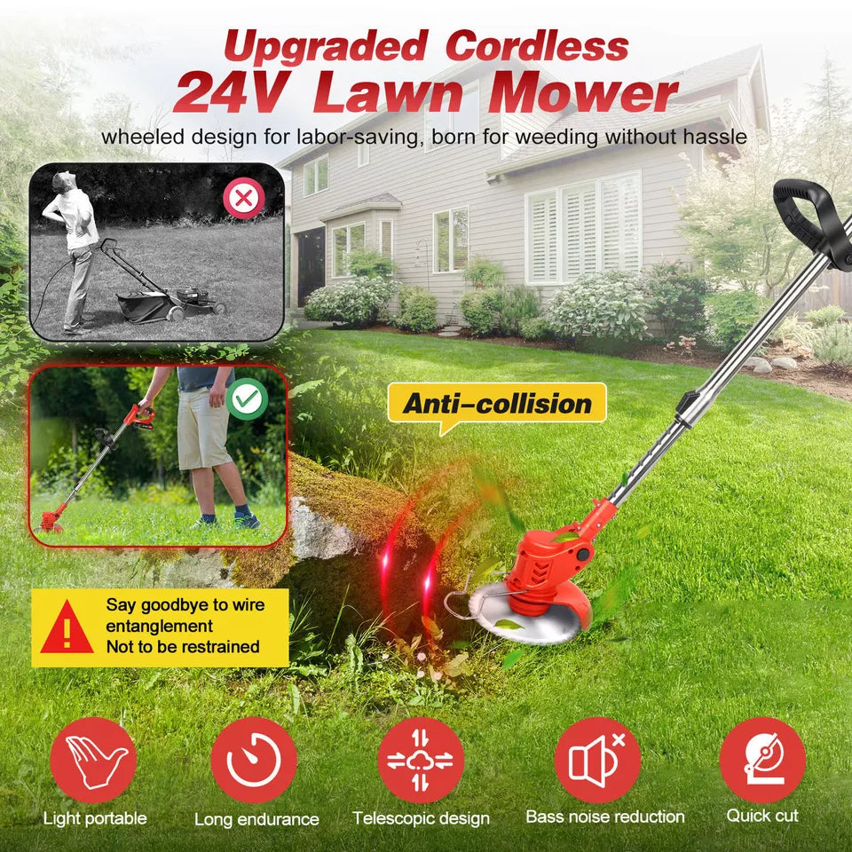 Cordless Electric Weed Lawn Edger Grass String Trimmer